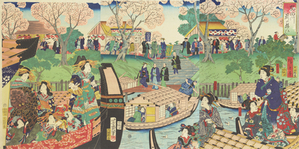 «Ukiyo-e» durante la fioritura dei ciliegi
